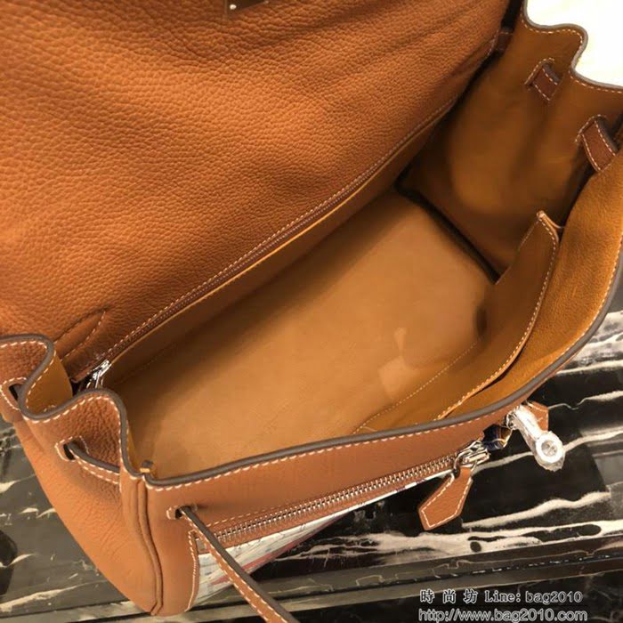 HERMES愛馬仕 凱莉包 hermes Kelly35cm手工縫製 獨立圖案安全大牌 手提包  Ama1051